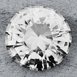 9.50 mm { 4.07 cts} Round AAA Fire Natural Diamond White Zircon {Flawless-VVS1}--AAA Grade--FREE CERTIFICATE