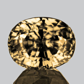 10x8 mm { 4.48 cts} Oval AAA Fire Natural Golden Champagne Zircon {Flawless-VVS1}--AAA Grade