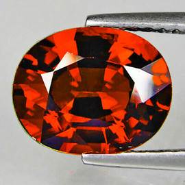 7x5.5 mm {1.30 cts} Oval AAA Fire Intense Mandarin Orange Spessartite Garnet Natural {Flawless-VVS1}