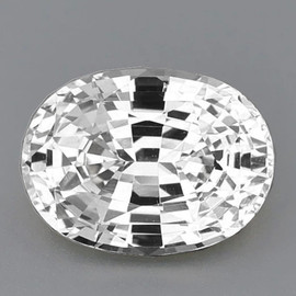 7.5x5.5 mm { 1.58 cts} Oval AAA Fire Natural Diamond White Ceylon Sapphire {Flawless-VVS}--AAA Grade