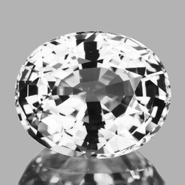 8x7 mm { 1.95 cts} Oval AAA Fire Natural Diamond White Ceylon Sapphire {VVS}--Free Certificate
