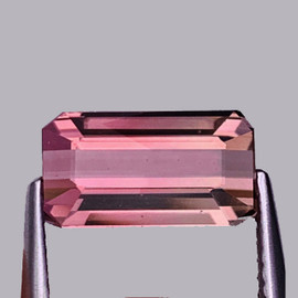 8x4.5 mm {1.05 cts} Octagon AAA Luster AAA Peach Pink Tourmaline Natural { Flawless-VVS }