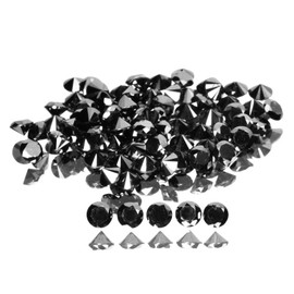 2.70 mm 30 pcs Round Diamond Cut Natural Jet Black Onyx