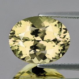 11x8.5 mm { 3.44 cts} Oval AAA Fire Natural Yellow Beryl 'Heliodor' {Flawless-VVS}