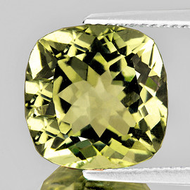 9.00 mm { 2.67 cts} Cushion AAA Fire Natural Yellow Beryl 'Heliodor' {Flawless-VVS}