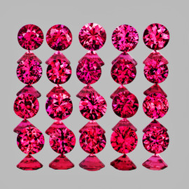 1.60 mm 45 pcs Round Brilliant Cut AAA Fire Premium Pink Red Mogok Ruby Natural {Flawless-VVS}--Premium Grade