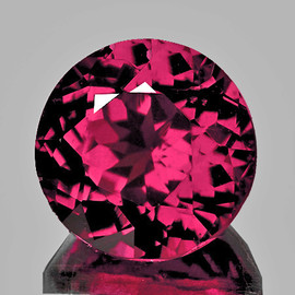 6.00 mm {1.26 cts} Round Brilliant Cut AAA Fire AAA Raspberry Pink Rhodolite Garnet Natural  {Flawless-VVS}