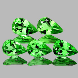 5x3 mm 5 pcs Pear Brilliant Cut AAA Fire Natural Chrome Green Tsavorite Garnet {Flawless-VVS}--AAA Grade