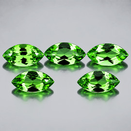 6x3 mm 5 pcs Marquise Brilliant Cut AAA Fire Natural Chrome Green Tsavorite Garnet {Flawless-VVS}