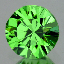 4.00 mm Round Diamond Cut AAA Fire Natural Chrome Green Tsavorite Garnet {Flawless-VVS}--AAA Grade