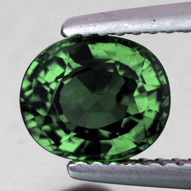 7.5x6 mm {1.63 cts} Oval AAA Fire Natural Forest Green Sapphire {Flawless-VVS}