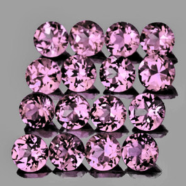1.50 mm 60 pcs Round Brilliant Cut AAA Fire Sakura Pink Tourmaline Natural {Flawless-VVS}