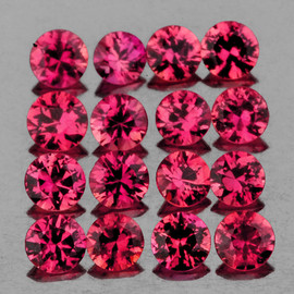 2.00 mm 20 pcs Round Brilliant Cut AAA Fire Jedi Pink Red Spinel Natural {Flawless-VVS}--AAA Grade