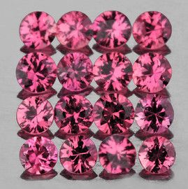 2.00 mm 20 pcs Round Brilliant Cut AAA Fire Intense Mahenge Pink Spinel Natural {Flawless-VVS}--AAA Grade