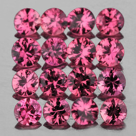 1.70 mm 35 pcs Round Brilliant Cut AAA Fire Intense Mahenge Pink Spinel Natural {Flawless-VVS}--AAA Grade