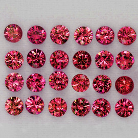 1.50 mm 50 pcs Round Brilliant Cut AAA Fire Jedi Pink Red Spinel Natural {Flawless-VVS}--AAA Grade