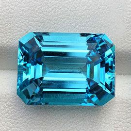 7x5 mm 1 pcs Emerald Cut Best AAA Fire Intense Electric Blue Zircon Natural {Flawless-VVS1}--AAA Grade