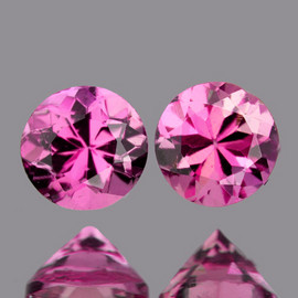 3.50 mm 2 pcs Round Brilliant Cut AAA Fire Intense Pink Mahenge Spinel Natural {Flawless-VVS}--AAA Grade