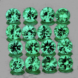 2.00 mm 30 pcs Round Brilliant Cut AAA Fire Intense Blue Green Emerald Natural { VVS-VS } --AAA Grade