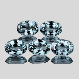 7x5 mm 5 pcs { 2.91 cts} Oval Brilliant Cut AAA Fire Top Blue Aquamarine Natural {Flawless-VVS}--AAA Grade
