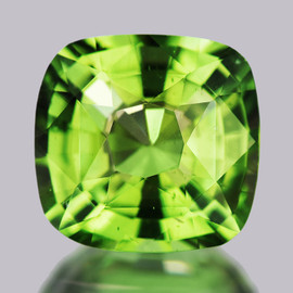 8.50 mm { 2.47 cts} Cushion AAA Neon AAA Green Madagascar Apatite Natural {Flawless-VVS}--AAA Grade