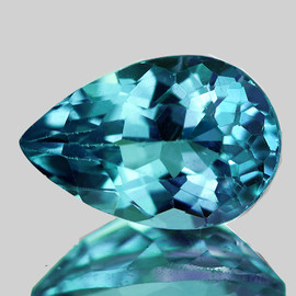 10x7 mm { 2.27 cts} Pear Brilliant Cut Extreme Brilliancy AAA Paraiba Blue Apatite Natural {Flawless-VVS}--AAA Grade