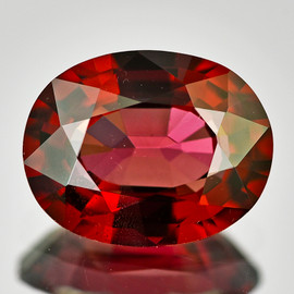 8x6 mm { 1.63 cts} Oval AAA Fire Cherry Orange Red Rhodolite Garnet Natural {Flawless-VVS}