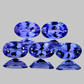 5x3 mm 5 pcs Oval AAA Fire Purple Blue Tanzanite Natural {Flawless-VVS1}