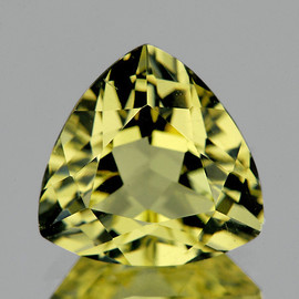 9.50 mm { 2.08 cts} Trillion Brilliant Cut AAA Fire Natural Yellow Beryl 'Heliodor' {Flawless-VVS1}