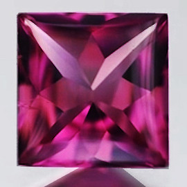 6.00 mm { 1.00 cts } Square Princess Cut AAA Fire Natural Pink Tourmaline {Flawless-VVS1}