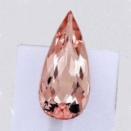 14x7 mm { 2.67 cts } Pear Brilliant Cut Extreme Brilliancy AAA Peach Morganite Natural { Flawless-VVS }--AAA Grade