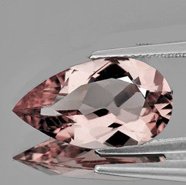9x6 mm Pear Brilliant Cut AAA Fire Natural Peach Pink Morganite { Flawless-VVS }