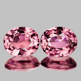 6x5 mm 2pcs Oval AAA Fire Mahenge Pink Malaya Garnet Natural {Flawless-VVS}