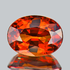 8x6 mm { 1.80 cts } Oval AAA Fire Premium Mandarin Orange Spessartite Garnet Natural {Flawless-VVS}--AAA Grade