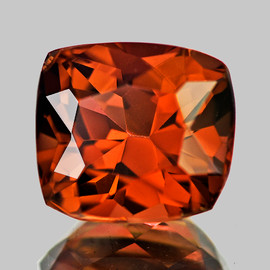 7.5x6.5 mm { 2.26 cts} Cushionn Brilliant Cut AAA Fire Natural Color Shift Pink Orange Malaya Garnet {Flawless-VVS}