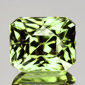 8x7 mm { 2.42 cts} Octagon Brilliant Cut Extreme Brilliancy Natural Yellow Green Afghanistan Tourmaline {Flawless-VVS}--AAA Grade