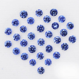 1.50 mm 50 pcs Round Brilliant Cut AAA Fire AAA Ceylon Blue Sapphire Natural {Flawless-VVS}