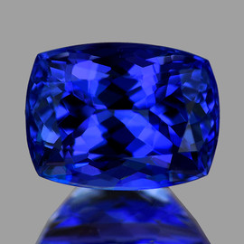 8x6 mm { 1.97 cts} Cushion Brilliant Cut Extreme Brilliancy Intense D Block Purple Blue Tanzanite Natural {Flawless-VVS1}--AAA Grade--FREE CERTIFICATE