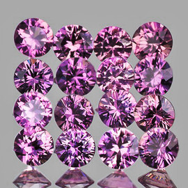 2.00 mm 20 pcs Round Machine Brilliant Cut Extreme Brilliancy Natural AAA Violet Sapphire {Flawless-VVS}--AAA Grade