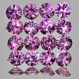 2.20 mm 16 pcs Round Machine Brilliant Cut Extreme Brilliancy Natural AAA Violet Sapphire {Flawless-VVS}--AAA Grade