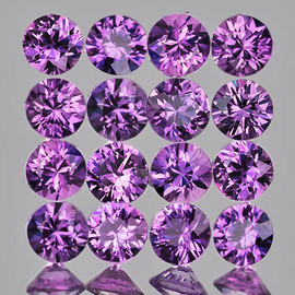 2.20 mm 16 pcs Round Machine Brilliant Cut Extreme Brilliancy Intense Purple Sapphire Natural {Flawless-VVS}--AAA Grade