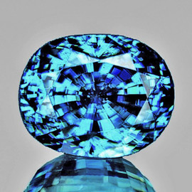 10x8 mm { 4.91 cts } Oval Superb Brilliancy Intense Electric Blue Zircon Natural {Flawless-VVS1}--AAA Grade--FREE CERTIFICATE