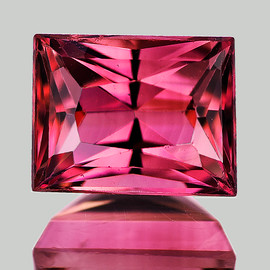 8x7 mm { 1.90 cts } Baguette Machine Princess Cut Best AAA Fire Premium Pink Tourmaline Natural {Flawless-VVS1}--AAA Grade