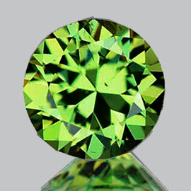 4.50 mm Round Brilliant Cut Extreme Brilliancy Natural AAA Green Demantoid Garnet {Flawless-VVS}--AAA Grade