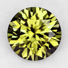 6.30 mm Round Brilliant Cut Extreme Brilliancy Intense Green Yellow Tourmaline Natural {Flawless-VVS }--AAA Grade