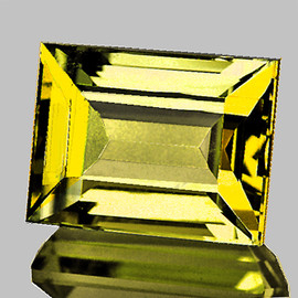 8x6 mm { 2.03 cts } Baguette Emerald Cut Best AAA Fire Bi Color Yellow Tourmaline Natural {Flawless-VVS}--AAA Grade