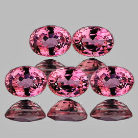 4x3 mm 5 pcs Oval AAA Fire Intense Padparadscha Pink Sapphire Natural {Flawless-VVS}--AAA Grade