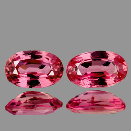 5x3 mm 2pcs Oval AAA Fire Intense Padparadscha Pink Sapphire Natural {Flawless-VVS}--AAA Grade