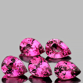 4x3mm 5 pcs Pear Best AAA Fire Intense AAA Pink Sapphire Natural {Flawless-VVS}--AAA Grade