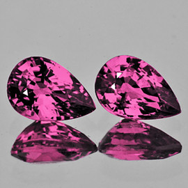 5x3 mm 2pcs Pear AAA Fire Intense Padparadscha Pink Sapphire Natural {Flawless-VVS}--AAA Grade